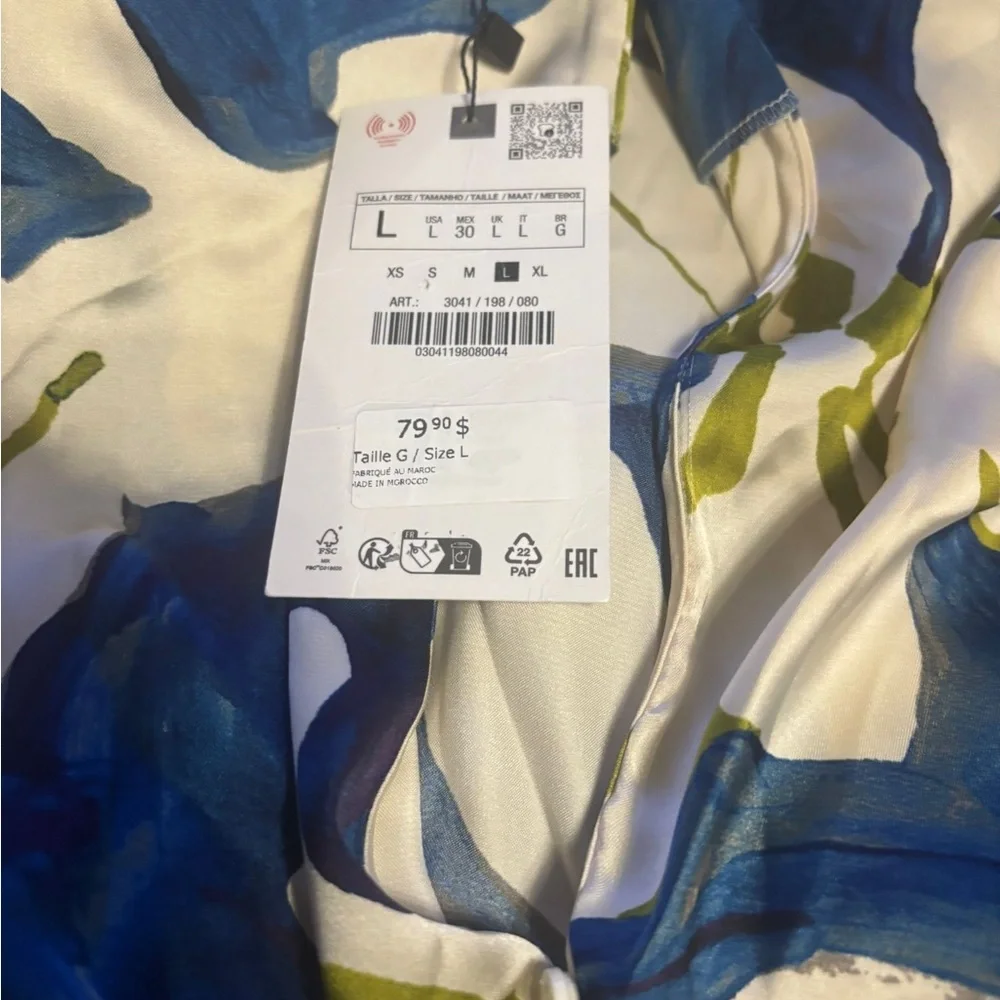 Zara Blue and Green Floral Jumpsuit - Picture 4 of 5